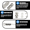 Miniatyrbillede 3 af 5: Wire Rope Klemme, 10 stk M2 Dobbelt Klemme 304 Rustfrit Stål Wire Rope Klemme