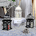 Miniatyrbild 4 av 5: Retro Ljuslykta Dekorativ Lykta Järndekorationer