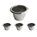 Miniatyrbilde 1 av 5: 4 stk. Rustfritt Stål Fyllbare Kaffe Kapsler Kaffe Filter Gjenbrukbare Kaffe Pod Gjenbrukbar Cafe