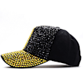 Miniatyrbild 5 av 5: Andningsbar Baseballkeps med Strass för Utomhusfritid, Solskydd, Justerbar Yellow