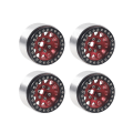 Pikkukuva 5 / 5: 4 kpl 1.9 Metal Beadlock Vannekehä Vanteet 1/10 RC Trx4 Scx10 Scx10-ii 90046 Scx10-iii Axi03007 D90 Punainen