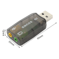 Miniatyrbilde 3 av 5: USB2.0 Lydhodetelefon Mikrofon Jack Adapter
