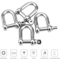 Miniatyrbilde 4 av 5: 4 stk. M10 rustfritt stål kjetting D-ring klemmespenner
