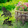 Miniatyrbild 5 av 5: Trädgårdsdekoration Katt 3-pack .metall Hål Design Utomhus Söta Dekorativa Djur