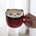 Miniatyrbilde 3 av 5: Japansk Søt Mugg Keramikk Shiba Inu Panda Kaffekopp Med Lopp Hjem Par Melk Frokostkopp Vann