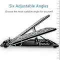 Miniatyrbillede 3 af 5: Laptop Stativ med 6 Justerbare Vinkler Foldbar Ergonomisk Holder