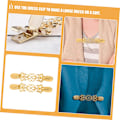 Miniatyrbilde 7 av 8: Moteriktig Cardigan Clip 2 stk Dame Genser Klyper Gull Legering Cinch Klyper Brukbar