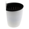 Miniatyrbild 5 av 5: Väggmonterad Planter, Väggmonterad Planter Automatisk Vattenabsorberande Lat Plast Väggmonterad Planter (svart+vit) (1 st)