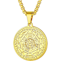 Pikkukuva 1 / 5: Arkkienkeleiden Talisman Pentagram-riipuskaulakoru, Lmell Kestävä Medaljonki
