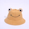 Miniatyrbild 4 av 5: Grodahatt, Solhatt, Bucket Hat för Kvinnor, Groda Bucket Hat, Sommar, Utomhus, Vikbar, Andningsbar, Bucket Hat för Kvinnor, Gratis Frakt