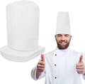 20 st engångskockmössor för matservering och matlagning, klassisk stil non-woven tyg