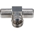 Miniatyrbillede 4 af 5: Koaksialkabel Splitter, Tv Splitter 2 Ind 1 Ud 2-pak F-Type Rg6 Han Til 2 F Hun 3-vejs Kabel Splitter Coax T-Connector Adapter Til Video Vcr Antenne
