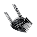 Miniatyrbillede 1 af 4: 2 stk. Hårtrimmerkamme Kompatibel med Philips Hc9450 Hc9490 Hc9452 Hc7460, Justerbar 7-24 Mm