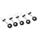 Miniatyrbilde 3 av 3: 100 stk Bobber Stopper Fiske Line Svart Sylinder Flyte Sinker