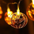 Miniatyrbillede 5 af 5: Batteridrevet 10 LED Græskar Fe Halloween Lys