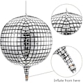 Miniatyrbild 1 av 2: Discokulaballonger 20 stycken 22 tum 4D Discoballonger Stora Silver Laserfolie Ballong Metallisk A-yuhao