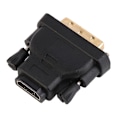 Miniatyrbillede 4 af 5: DVI Han (24+1) til HDMI Hun (19-pin) Adapter Guld