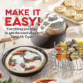 Miniatyrbilde 2 av 4: 4 stk Luftfrityr Tilbehør 6 tommer Passer til Luftfrityr 2.3-3.2qt Bakekurv Pizzaplate Grillgryte K-yuhao