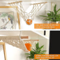 Miniatyrbild 5 av 5: Hängande Frukthamnäck för Kök Under Skåp Macrame Fruktkorg