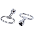 Pikkukuva 3 / 5: 8 mm:n metalliset kolmionmuotoiset avaimet - 4 kpl