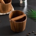 Miniatyrbillede 3 af 5: Trækaffe Knock Box til Cafe Bar Malkekasseremoveable Knock Bar Skridsikker