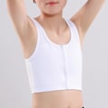 Miniatyrbillede 4 af 4: Kvindes Brystbinder Stærk Elastisk Bånd Tanktop Shapewear Åndbar Toppe Til Tomboy Trans Lesbisk White