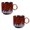 Miniatyrbilde 5 av 5: 150ml 2 stk Store Keramiske Kaffe Kopper Grov Potteri Tekopp