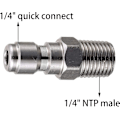 Miniatyrbillede 5 af 5: 1/4 Tomme Hun-NPT Fitting, 1/4 Tomme Han-NPT Fitting