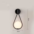 Miniatyrbillede 3 af 5: Mini Stil Nordiske Vægslamper Sconce Soveværelse Glaslys