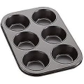 Miniatyrbilde 2 av 5: Cupcakeform - Muffinsbrett - Karbonstål - Non-stick Belegg - Sett med 2 (6 Hulrom)
