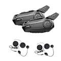 Miniatyrbild 1 av 5: 2 st Bluetooth Intercom Motorcykel Halvhjälm Bluetooth Headset För 2 Intercomunicador Trådlös He