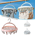 Miniatyrbild 2 av 5: Multifunktionell Torkställ Multi-klämma Strumpor Balkong Vikbar Underkläder Multi-purpose Hushåll Multi-huvud Klädställ White
