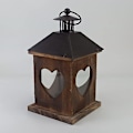 Miniatyrbild 3 av 5: Hängande Tealight-hållare, Vintage Järnlykta, Retro Trälykta, Fristående Lykta, Inomhus