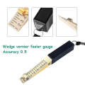 Miniatyrbild 4 av 5: Branddörrslucka Mätare, Kil Vernier Mätklocka Verktyg Linjal 1-15mm För Husbyggnadsinspektion Planhet (precision: 0,5mm) (svart) (2