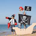 Pikkukuva 2 / 5: 2 kpl Pirattilippua Jolly Roger -kallo Halloween-koriste