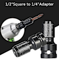 Miniatyrbillede 4 af 5: Kompatibel med 4 stk. Impact Adapter 1/2 Kvadratisk Drev til 1/4 Hex Skaft Sokkel Adapter