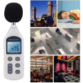 Miniatyrbillede 4 af 5: Digital Lydniveau Måler 30~130 Db Håndholdt Decibel Støj Måling Tester Decibel Data Logger Med Tid Usb Data Analyse Db Monitor Til Industri
