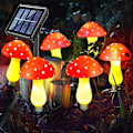 Miniatyrbillede 1 af 5: Udendørs Solcelledrevne Have-Svampe-Lys 8 Tilstande 6stk