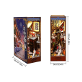 Miniatyrbillede 3 af 5: DIY Bog Nook Kit Dukkehuss Bogreol Indsats Dekoration Gade