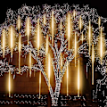 Pikkukuva 1 / 5: Led-sadevalo 30 cm 8 Putkea 144 Led-valoa Jääpuikko Lumi