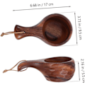 Miniatyrbilde 2 av 8: Elegant japansk teseremoni skje, ergonomisk håndtak, tresleiv for suppe, multifunksjonell vannøse