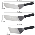 Miniatyrbilde 2 av 5: Rustfritt stål stekespade for stek, pizza, grilling - Kjøkkenverktøy (størrelse: Lang spade)