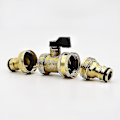 Miniatyrbillede 3 af 4: Messinghavehane til haveslange, 3/4'' gevindkugleventil afbryder slange adapter 2 pak Crjjkoy