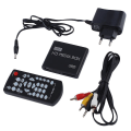 Miniatyrbild 2 av 5: Mini Full 1080p HD-mediaspelaresbox HDMI AV USB Fjärrkontroll