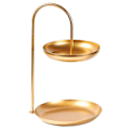 Miniatyrbillede 1 af 5: Nordisk Dobbeltlags Kosmetik Opbevaringsskuffe Guld