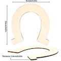 Miniatyrbilde 2 av 5: 36 stk Treplater Hesteskoform Pynt Ubehandlet DIY