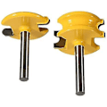 Miniatyrbillede 4 af 5: 2 stk. 1/4'' Skaft T-spor Fræser Sæt Karbid Tunge Spor