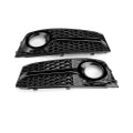Miniatyrbilde 2 av 5: Svart Bil Front Tåkelys Mesh Grill Deksel For A4 B8 2009-2011 Tåkelys Honningkake Grill Deksel