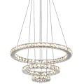 Miniatyrbillede 5 af 5: 3-Rings LED Krystal Lysekrone Hængende Runde Loftlamper
