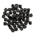 Miniatyrbillede 3 af 5: 50 stk. 6mm Glas Krystal Kvadratiske Terningperler Til DIY Smykkefremstilling Sort